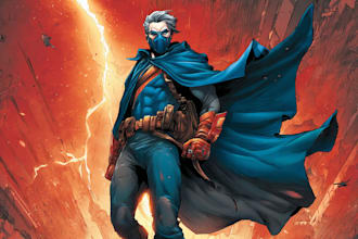 draw comic book cover art and manga for you