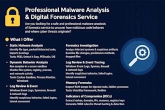 perform malware analysis, digital forensics and review security logs