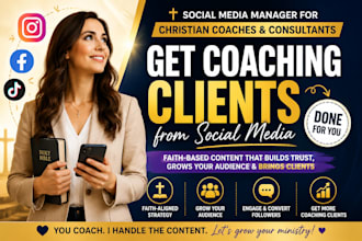 manage social media for christian coaches to get clients leads