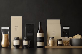 design a cute product packaging or label