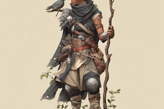 create a fancy dnd character art