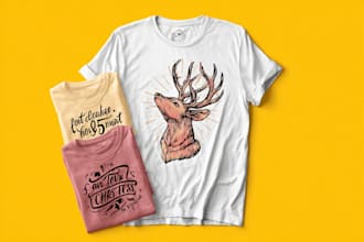do eye catching custom and christian t shirt design