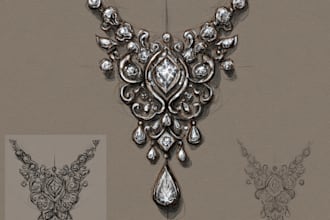 design jewelry sketches for you