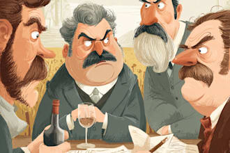 create a political or satirical cartoon