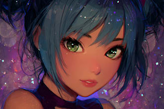 draw beautiful anime art illustration