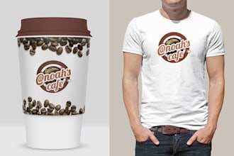 design a vintage custom logo for your coffee shop or café