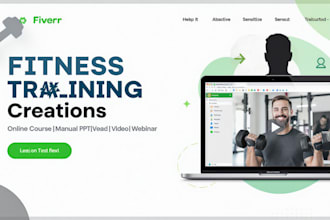 create fitness online course fitness manual, ppt, video, webinar