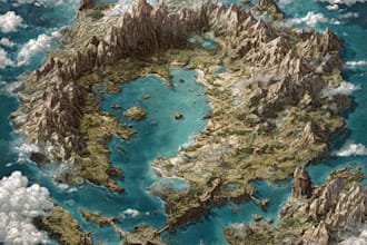 create a custom map for fantasy, scifi, book or boardgame