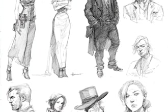 character drawings, for games, books,