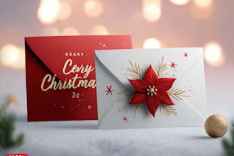 design amazing christmas, greeting or holiday card