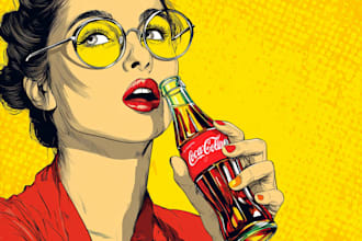 create a pop art advertisement