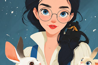 draw a portrait in semi realism disney cartoon style