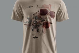 make vintage outdoor t shirt design and illustration