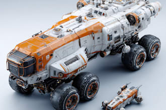 model hard surface scifi vehicles, spaceships