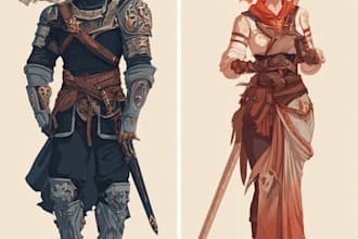 dnd character art and character design