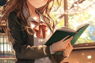 draw custom anime character illustration