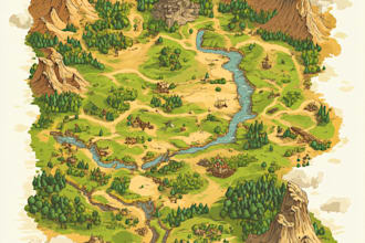 do vector fantasy map illustration map design country map for you