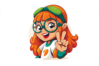 create awesome vector cartoon character mascot logo