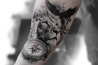 create awesome old school tattoo style design