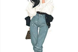 draw fashion watercolor illustration in authors style