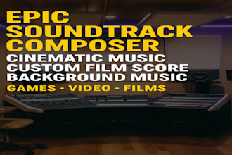 be your cinematic composer, soundtrack, epic orchestral scores, background music