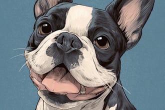 draw pet portrait in disney style