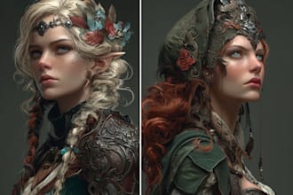 create epic fantasy character art for your ttrpg, book