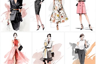 draw a digital fashion illustration for you