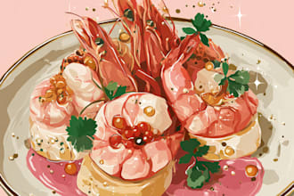 draw food pop art of your food art