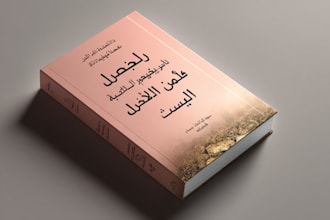 design a professional cover for your arabic book