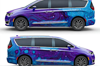 vehicle wrap design, car wrap design, van wrap design