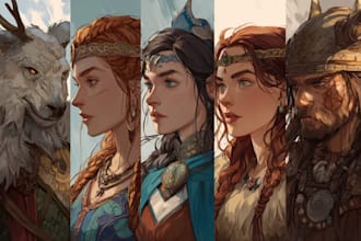 a fantasy character, rpg character or portrait