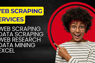 do data mining, web scraping, excel