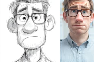 do you in disney pixar portrait cartoon style