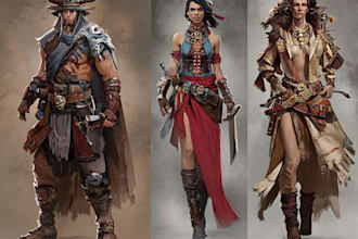 draw your dnd character, fantasy, fanart character, or tcg illustration