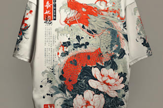 make a  t shirt illustration