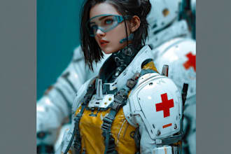create realistic military, war, or sci fi illustrations