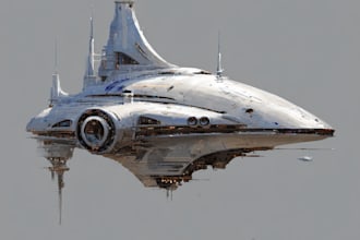 draw high quality spaceship concept