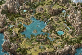 draw your book or fantasy map in photoshop