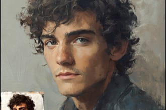 paint digital oil painting portraits