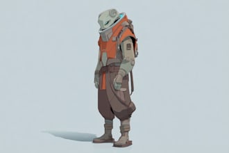 sci fi character illustration or sci fi character