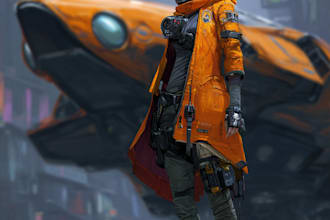 do sci fi character illustration or sci fi character