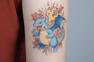 make pokemon tattoo design