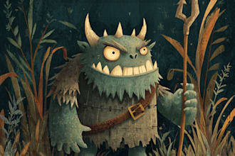 illustrate handmade horror monsters and characters