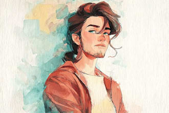 create fantasy watercolor characters and illustrations