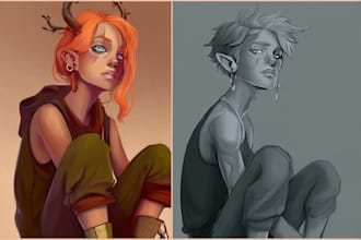 draw your character full body or portrait