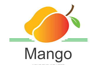 design a fresh and creative mango logo for your brand