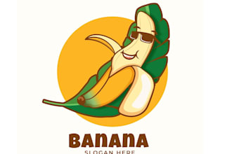 design a fun and creative banana logo for your brand