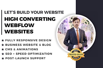 build webflow website, webflow landing page as webflow expert
