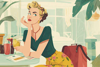 make retro and vintage illustration